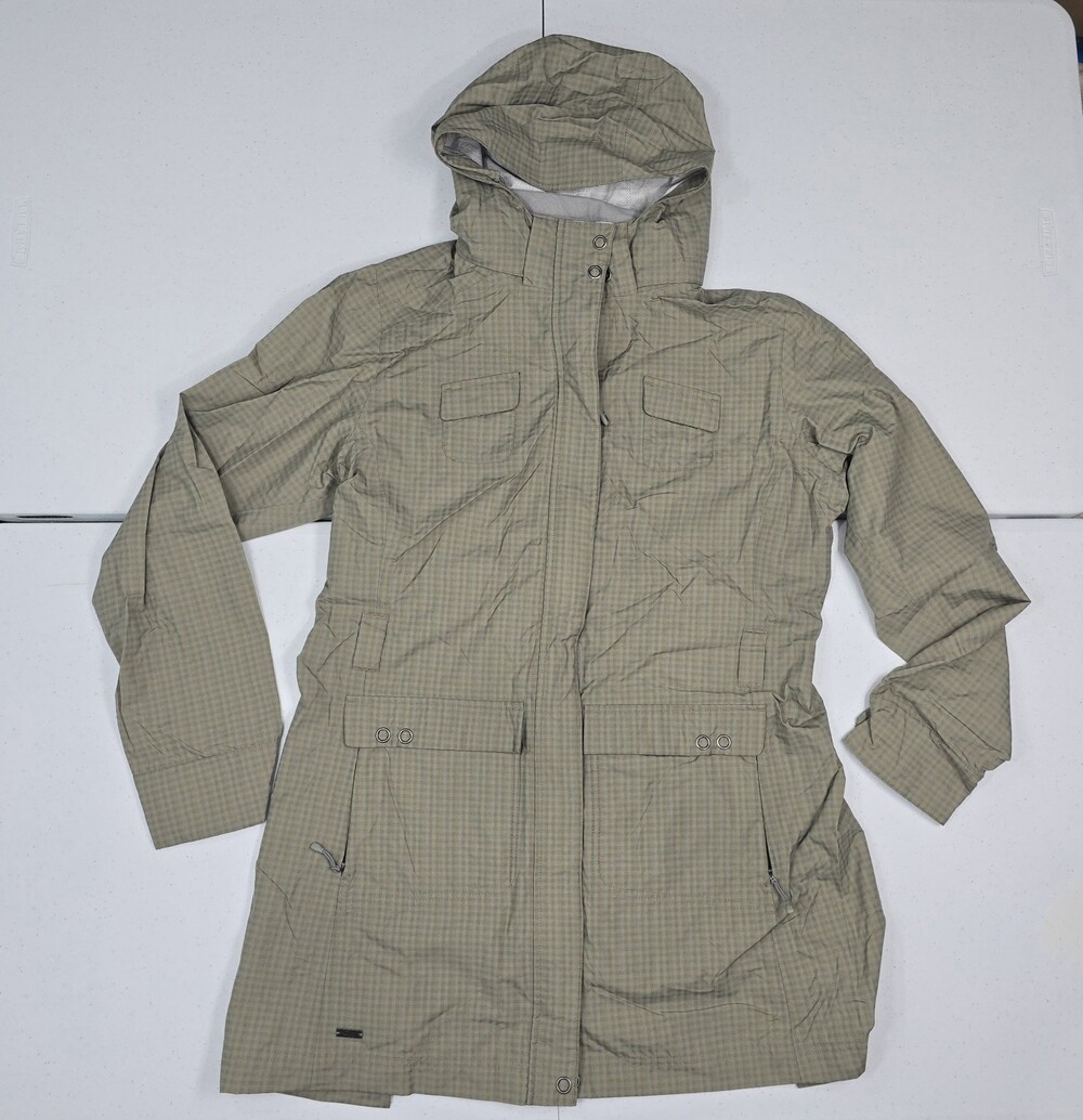 Outdoor Research Waterproof Envy Rain Jacket Women XL Hooded Trench Coat